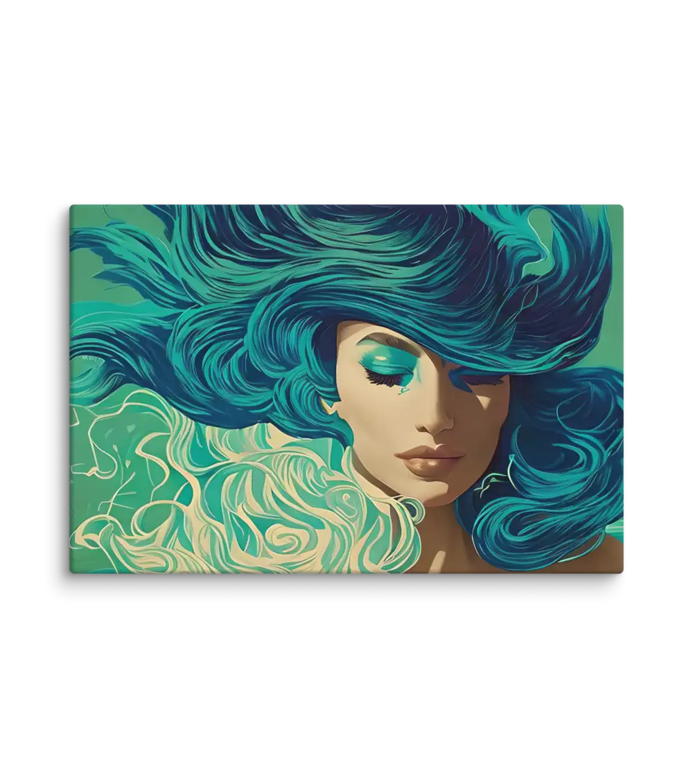 15 RETRO LADY FLAT Canvas