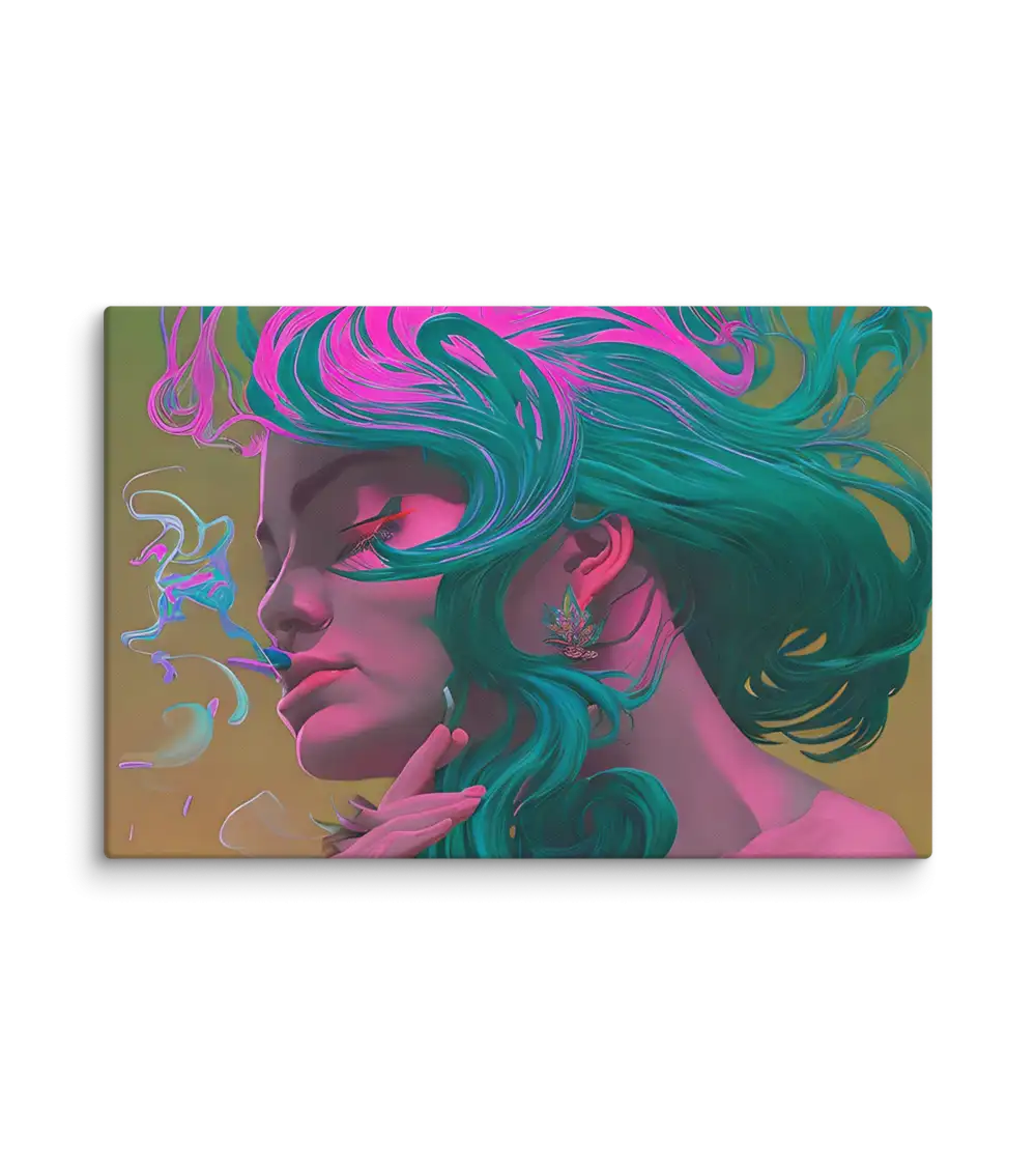 01 PINK RETRO LADY FLAT Canvas