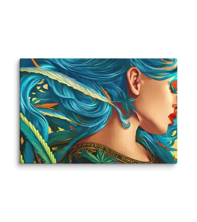 12 RETRO LADY FLAT Canvas