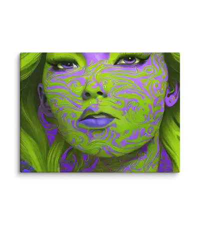 22 LEMON RETRO LADY FLAT Canvas