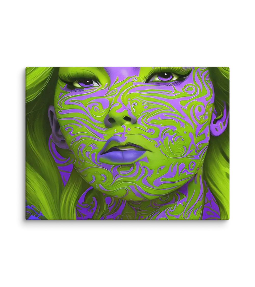 22 LEMON RETRO LADY FLAT Canvas