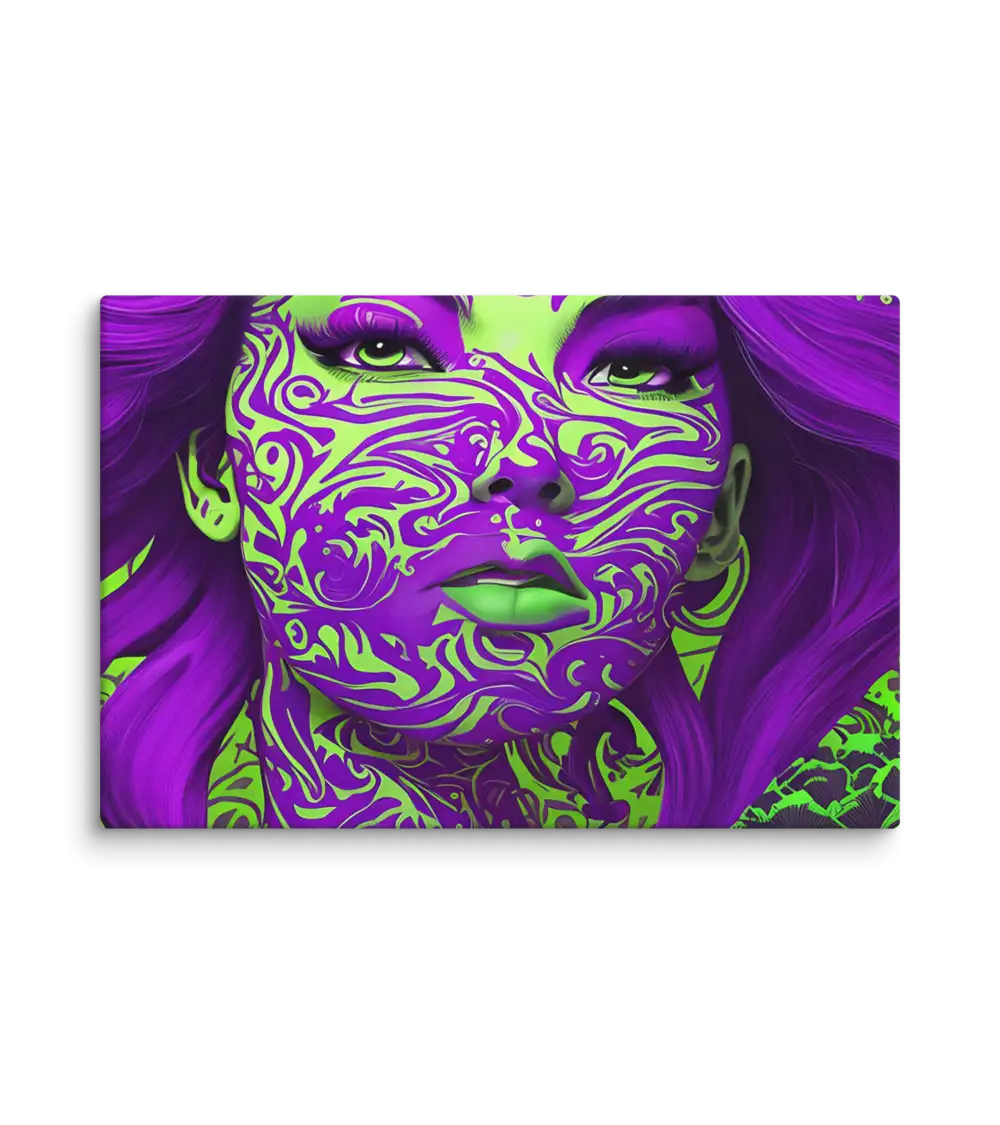 22 VIOLA RETRO LADY FLAT Canvas