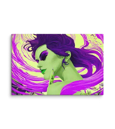 26 VIOLA RETRO LADY FLAT Canvas