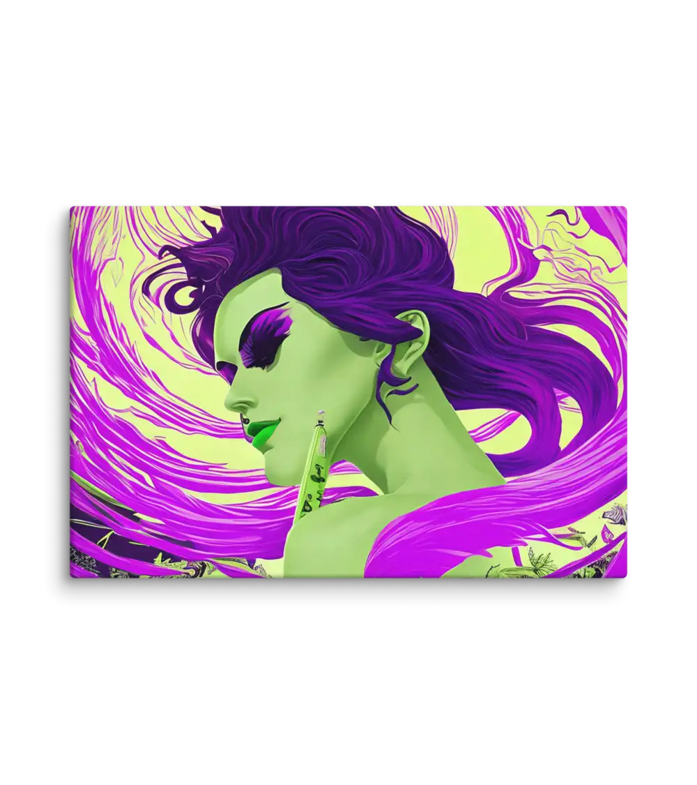 26 VIOLA RETRO LADY FLAT Canvas