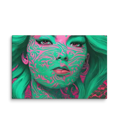 22 TURKIS RETRO LADY FLAT Canvas