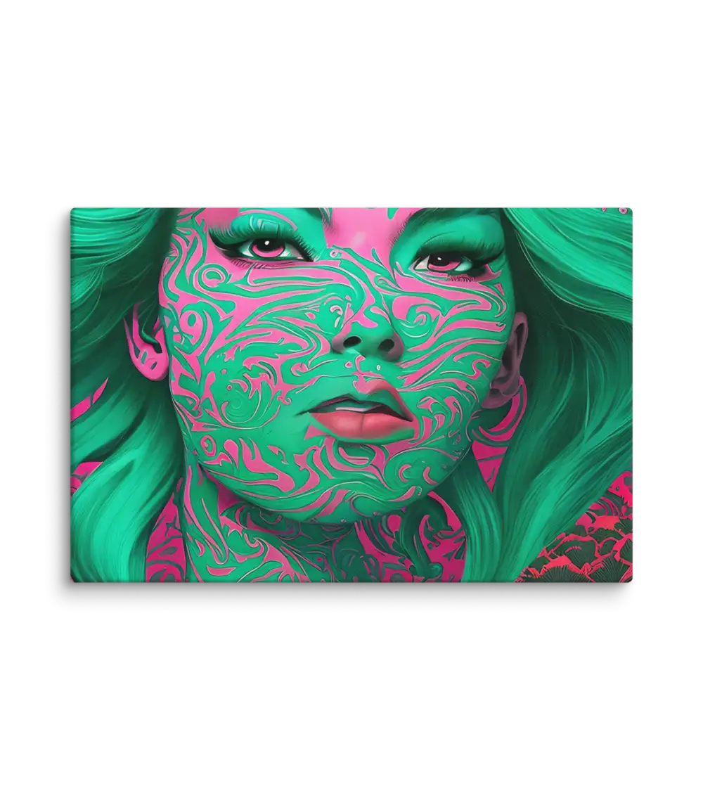 22 TURKIS RETRO LADY FLAT Canvas