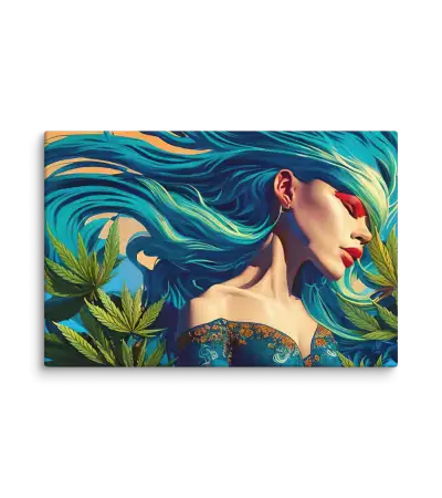 08 RETRO LADY FLAT Canvas