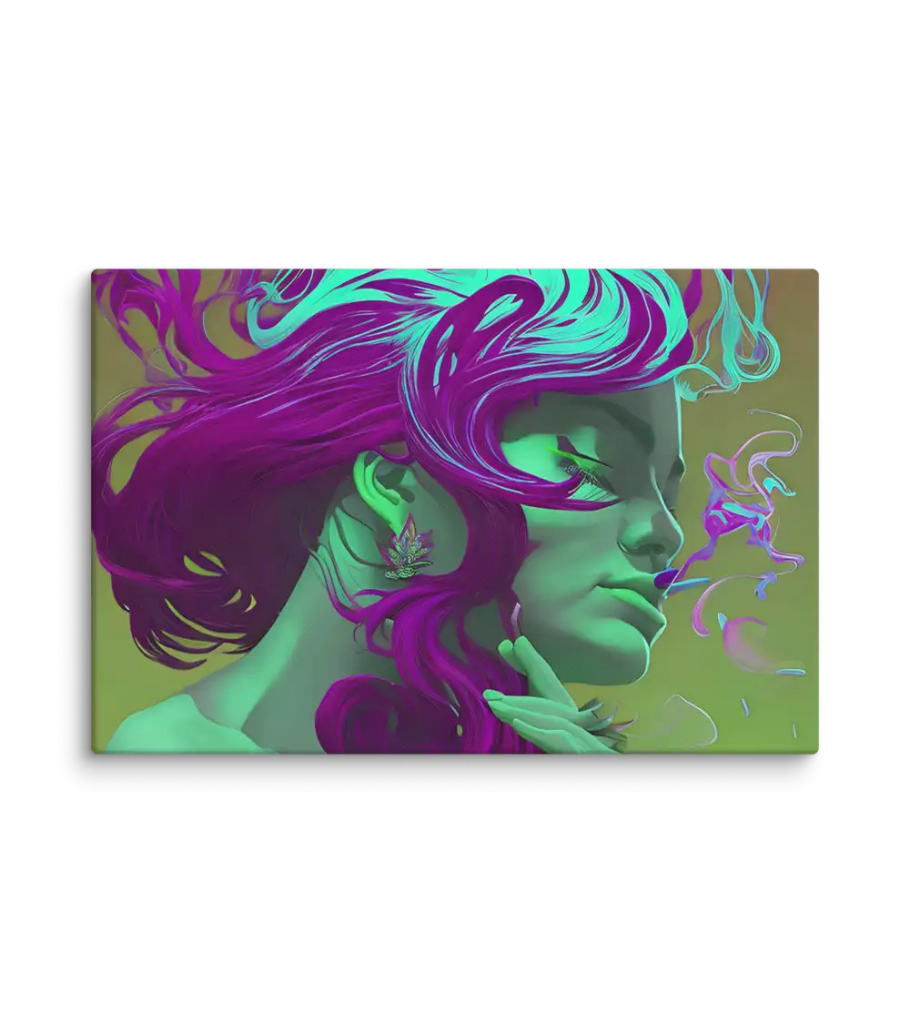 01 TURKIS RETRO LADY FLAT Canvas