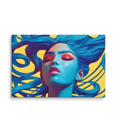 13 RETRO LADY FLAT Canvas