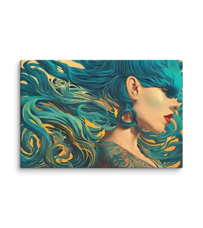 21 RETRO LADY FLAT Canvas