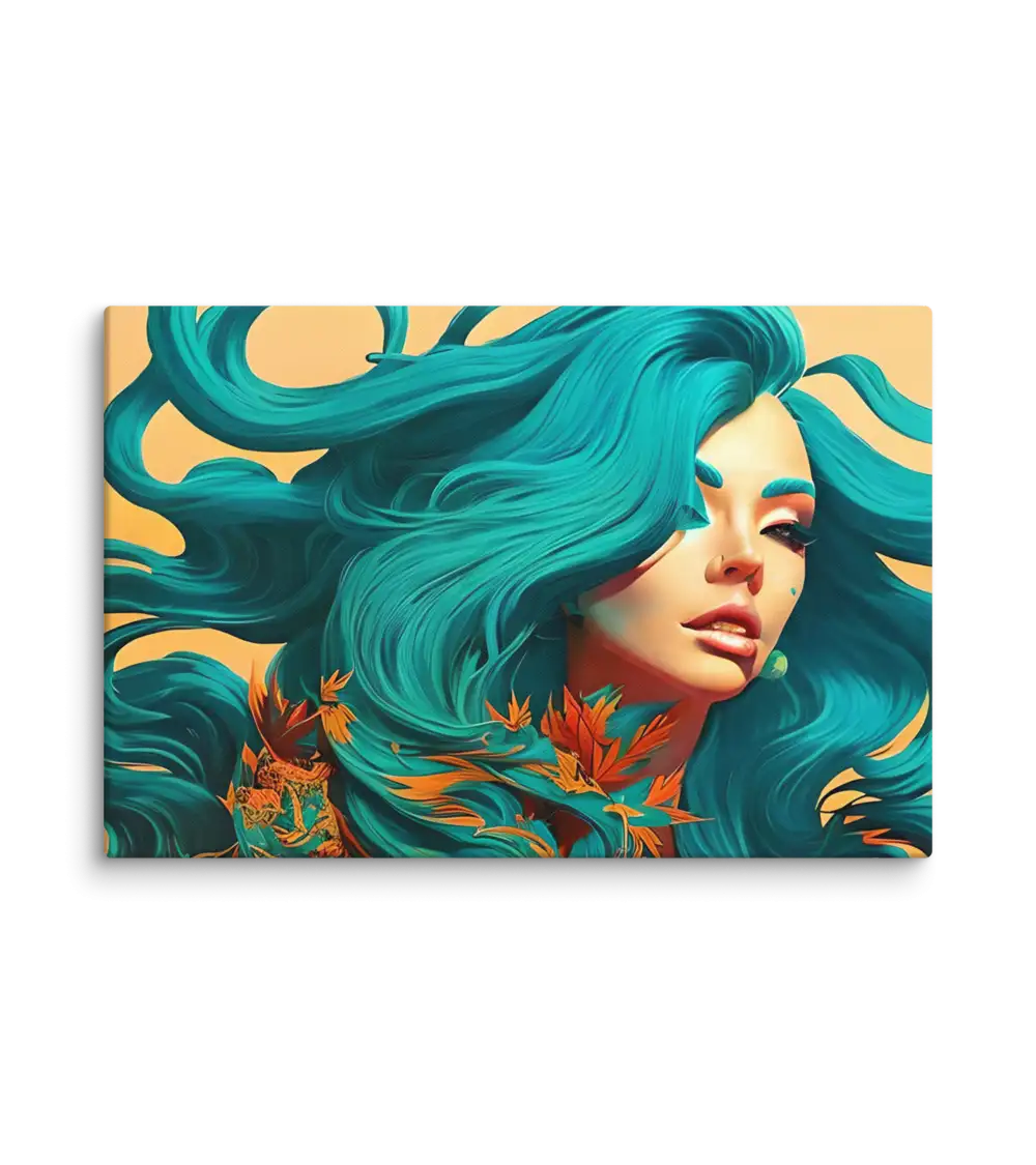 19 RETRO LADY FLAT Canvas