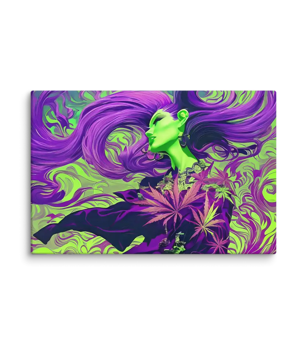 23 VIOLA RETRO LADY FLAT Canvas