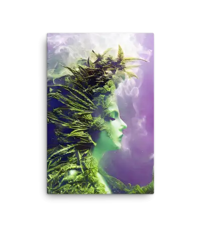 09 GREEN MARIA JUANA SIDE Canvas