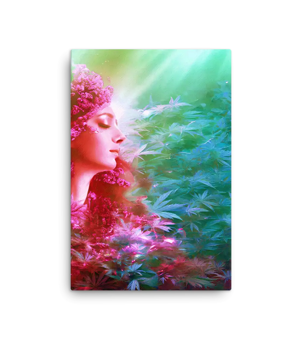 04 FLOWER MARIA JUANA SIDE Canvas